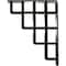 Ekena Millwork Diane Wrought Iron Bracket, (Triple center brace), Antiqued Warm Silver 2"W x 7 1/2"D x 10"H BKTM02X07X10TDIAWS - alternate 7